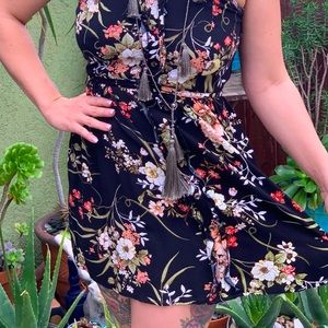 Black floral sundress